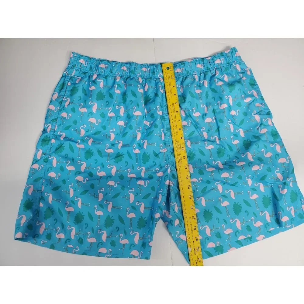 Hawaiian Authentics Swim Trunks/Shorts XXL Lined Flamingos‎